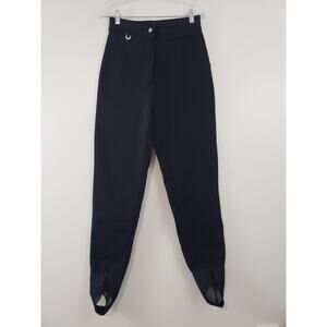 (Ma5) Vtg Sportcaster Ski Pants Womens Size 10 Black Stirrup Winter Snow Outdoor